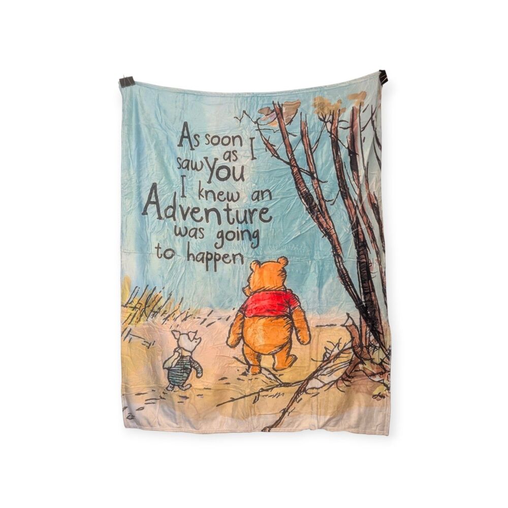 Winnie the Pooh Bear Fleece Throw Blanket Soft Comfy